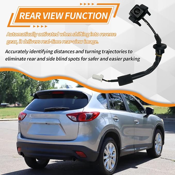 K015-67-RC0A Rear Backup Camera Compatible with 2013-2016 Mazda CX-5 Reverse Camera Replace K01567RC0A MA1960108 K01567RC0, Park Assist Cameras
