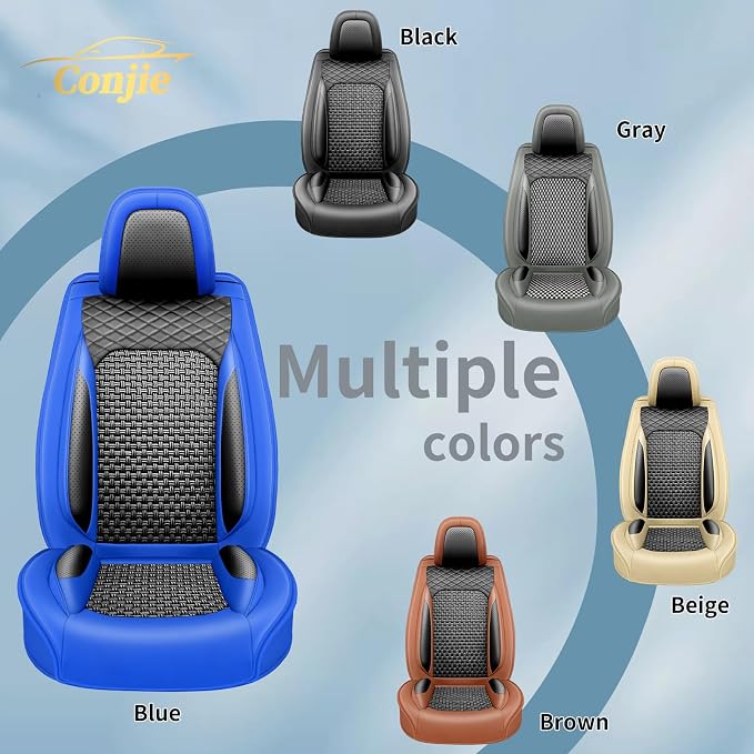 Fit Explorer Ice Silk Cooling Car Seat Covers for Ford Explorer 2004-2025 2026, Breathable Seat Protector, Anti-Slip & Scratch-Resistant，Sweatproof Auto Cushion Covers（5 Seats, Blue）
