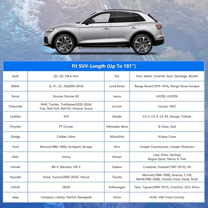 GUNHYI SUV Car Cover for Automobiles All Weather Waterproof, Universal Fit Kia Soul, Honda HRV/Element, Subaru CrossTrek, Hyundai Kona, Ford EcoSport, Jeep Renegade, Mazda CX-30 etc.