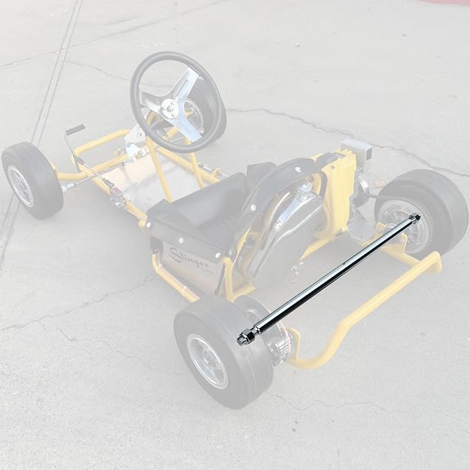 44" Go Kart Live Axle Kit with 1" Bore 3/4" Step Down 3/4-16" Fine Thread Ends 1/4" Keyway Replacement for Go Kart Cart ATV Quads Dune Buggies Powersports Accessories Parts