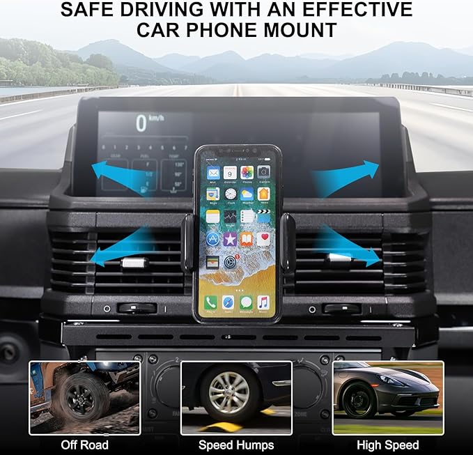 Compatible with INEOS Grenadier 2020-2024 Car Phone Mount and Walkie Talkie Mount Stand Set, Centre Console Multifunctional Track Mobile Phone Holder Expansion Platform (Style A)