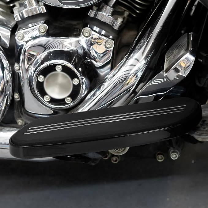 Motorcycle Streamliner Driver Rider Footboard Floorboard Fit for Harley Touring Electra Glide Road Glide Street Glide Road King 1986-2024 Softail 1986-2017 (Black)