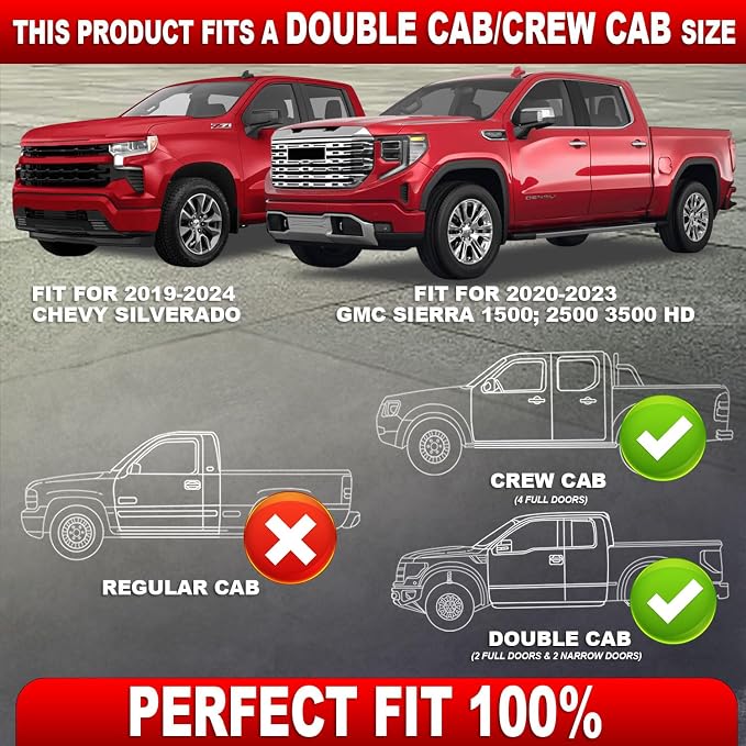 Truck Under Seat Storage Organizer Foldable Replacement for 2019-2025 Chevy Silverado 1500/GMC Sierra 1500/2500HD/3500HD, Double & Crew Cab Underseat Tool Box for Silverado/Sierra Accessories