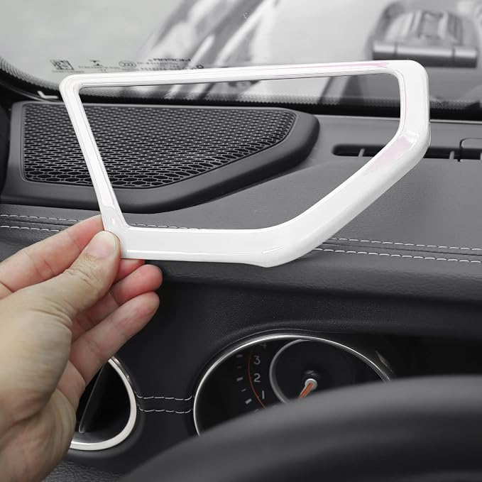 RT-TCZ A Pillar Speaker Trim Cover & Roof Speaker Audio Trim Cover Ring Kit Decoration Interior Accessories for Jeep Wrangler JL JLU & Gladiator JT 2018-2022,White