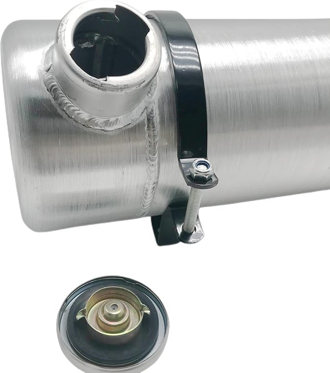 JSD 2 Gallons 6"x18" Aluminum Spun Round Gas Tank End Fill 1/4" NPT Outlet for mini bike,go kart, Log splitter