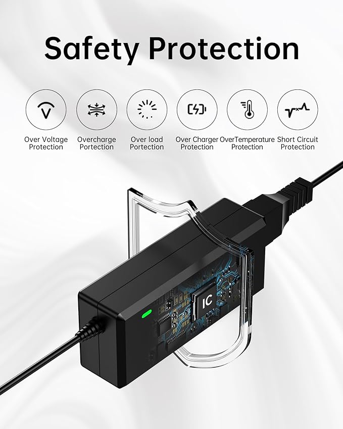 WUKUR 65W USB C Charger for NOCO UltraSafe Jump Starter Compatible with NOCO Boost X GBX45 GBX55 GBX75 GBX155 & Boost Air AX65 UltraSafe Portable Jump Starters Power Adapter Cord