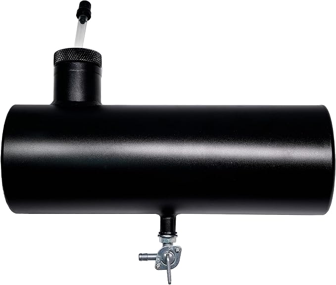 JMCHstore Aluminum Mini bike Gas Fuel Tank Cylinder 4x11'' for Coleman Baja Montser Mega moto Predator Hemi non 212 Engine, Massimo Axis RealTree Motovox Mototec Dirt Gas Bike, Go Kart Parts (Black)