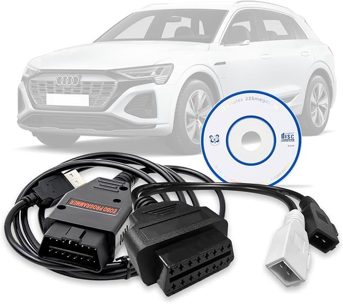 for Galletto 1260 Cable with OBD2 Adapter for Old Audi Vehicles,OBD Diagnostic Tool for Diesel TDi HDI JTD and Petrol Cars,EOBD ECU Flasher Programmer Read&Write Car ECU Fits Vag Series Tuning Tool