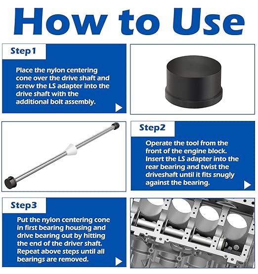 Cam Bearing Installation Tool Cam Bearing Install Tool with Storage Box Compatible with LS Engine LS1 LS2 LS3 LS6 LQ9, Patented