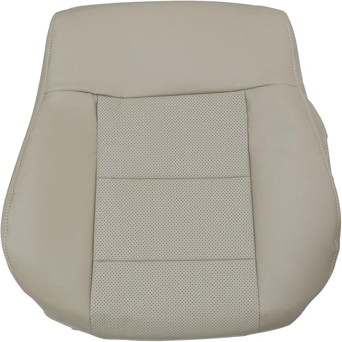 FZJDSD Tan Driver Side Bottom & Top Lean Back Perforated Microfiber Leather Seat Covers Compatible with Mercedes Benz E200 E250 E300 E350 2010 2011 2012 2013 2014 2015 2016