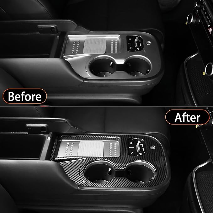 YOUTOOCAR Gear Shift Panel Cover Compatible with Hyundai IONIQ 9 Accessories (Carbon Fiber Pattern)