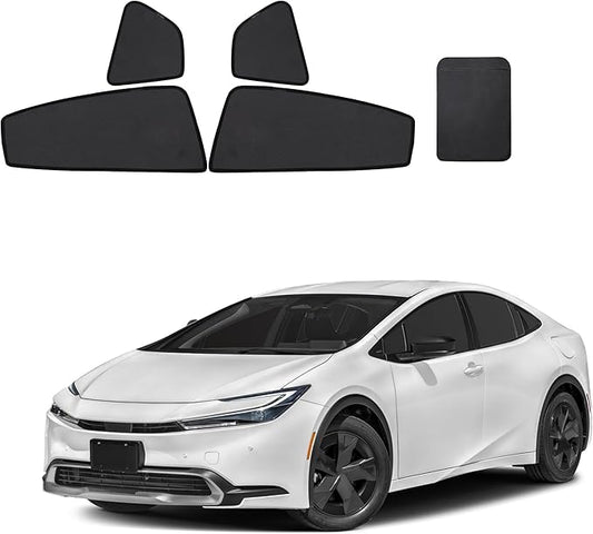 Front Side Half Window Shade Foldable Custom Fit for Toyota Prius 2023-2026 Car Window Shades for Side Window Sun Shade UV Protection Heat Insulation for Camping Sleeping 4PCS