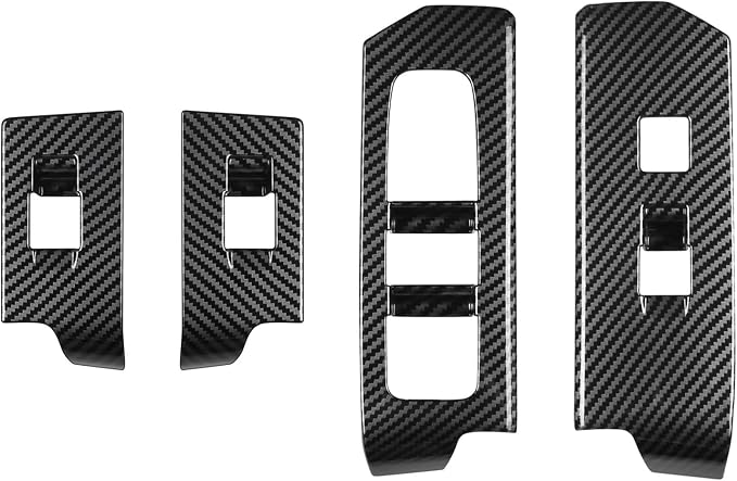 4Pcs Window Lift Cover for Toyota 4Runner 2025 2026 Interior Accessories (NOT Fit Tac0ma) Door Trim Cover Center Consoles ABS Decor Carbon Fiber