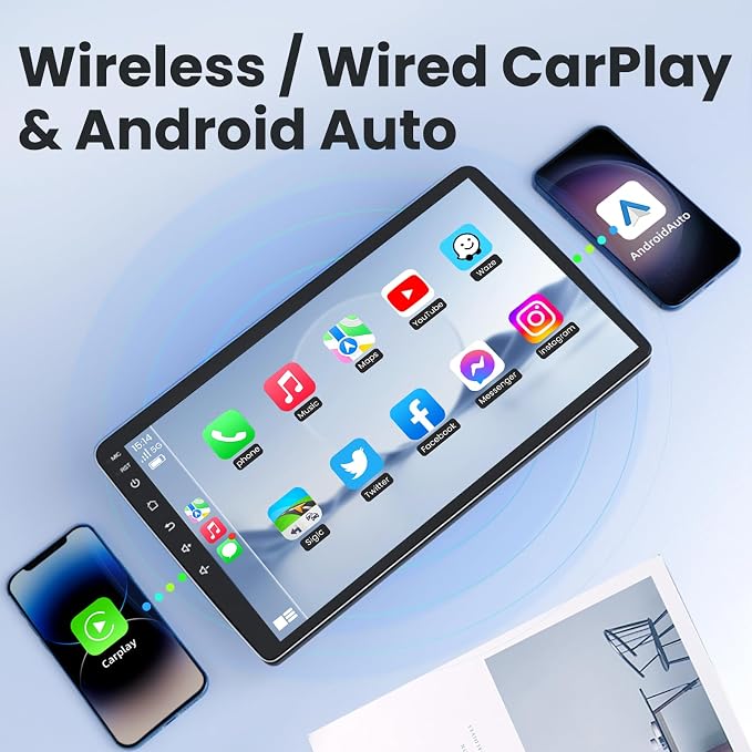 4Core 64GROM Car Radio for Chevrolet Chevy Cruze 2009-2015: 9" 1280 * 800 HD Touch Screen Stereo Wireless CarPlay Android Auto Bluetooth 5.0 WiFi GPS FM SWC Backup Camera