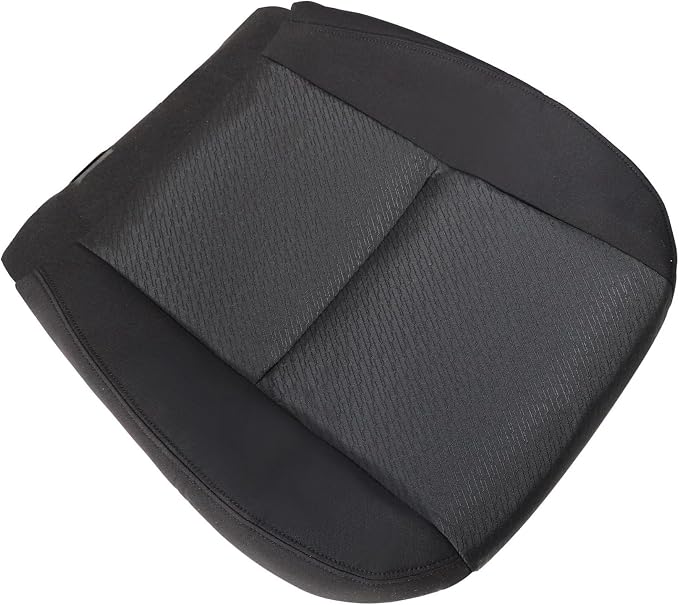 GXARTS Cloth Front Driver and Passenger Side Bottom Seat Cover & Both Bottom Foam Cushion Replacement Black #19C Fit for Chevy Silverado Avalanche Suburban Tahoe GMC Sierra Yukon 2007-2014