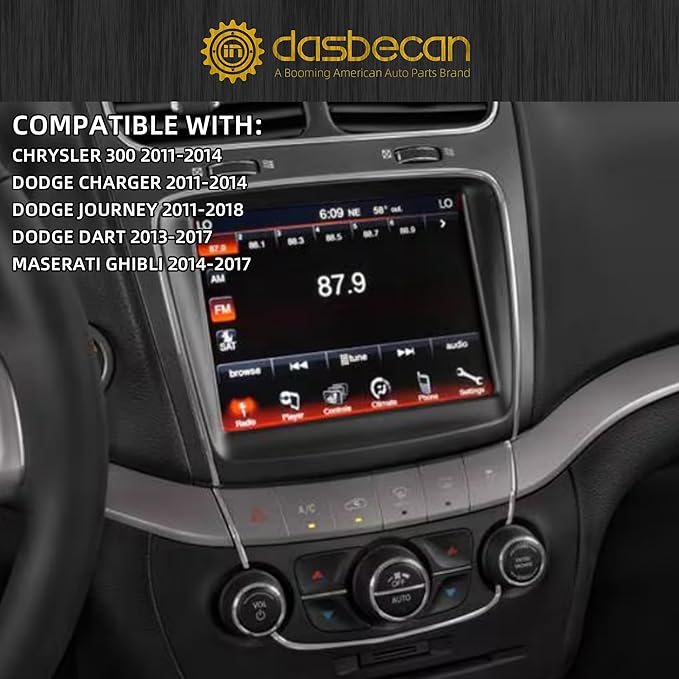 Dasbecan 8.4" LAJ084T001A LCD Display with Touch Screen Glass Digitizer Compatible with Chrysler 300 2011-2014 Dodge Charger 2011-2014 Journey 2011-2018 Dart 2013-2017 Maserati Ghibli 2014-2017
