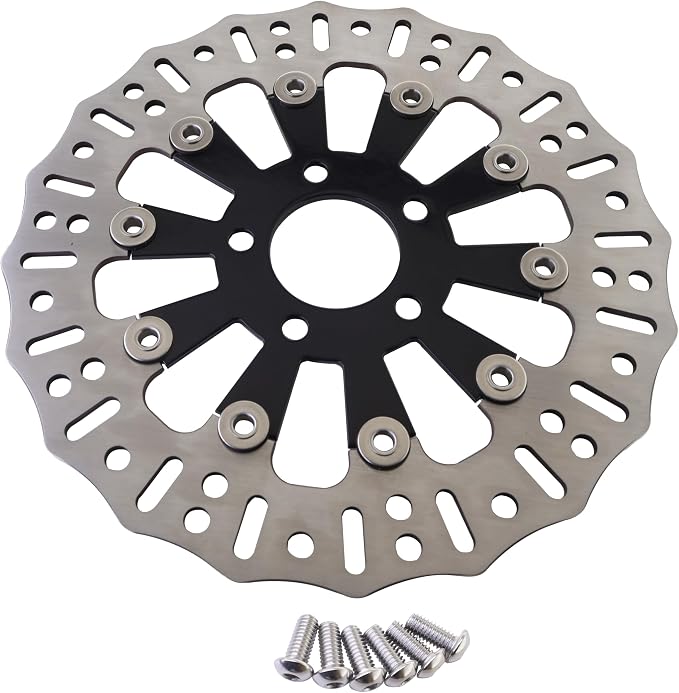 11.5" Floating Rear Brake Rotor Disc Fit for Harley Touring Electra Glide Road Glide Street Glide Road King Ultra Custom Special (Rear)