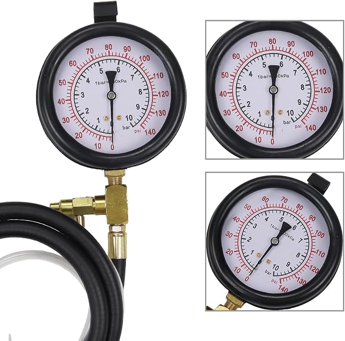 Master Fuel Pressure Injection Tester Kit – for PFI & TBI Systems, GM/Ford/Honda/Toyota/Bosch, Includes Multiple Adapters & Gauges/Covers Most Domestic & Import