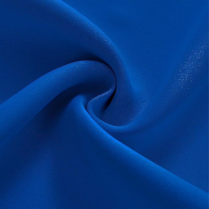 Joydeco Custom Blackout Curtains for Bedroom, 1 Panel Room Darkening Curtains & Drapes for Living Room Window Rod Pocket Back Tab (Custom Size,Royal Blue)