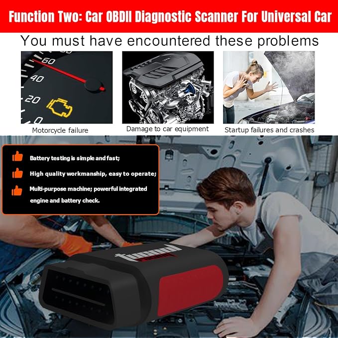 KDIAG OBD2 Scanner Diagnostic Tool, Car Code Reader for iOS & Android, Full System Auto Scanner for OBDII 1996+ Vehicles