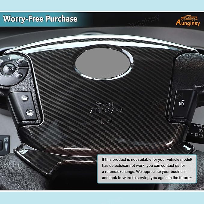 Aunginsy Central Control Steering Frame Trim Compatible with Toyota Tundra 2007-2013 Pickup Truck Center Console Steering Panel Protection Cover Decorative Sticker ABS Interior Accessories