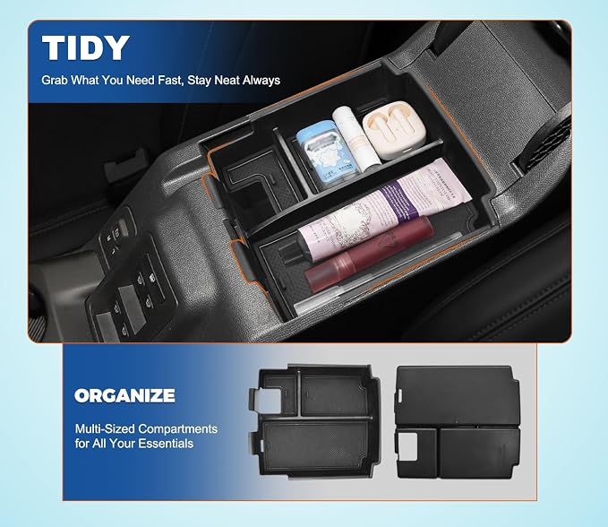 GZSH 2 PCS Trunk Organizers for 2025 2026 Ford Bronco 4 Doors Automatic Transmission ONLY with Center Console Organizer, Door Handle Storage Not for manual transmission (Not for Sport & 2Door)