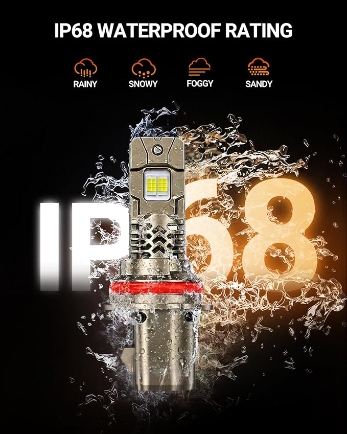 SEALIGHT 9007/HB5 LED Bulbs 2026 1:1 Real Design, 1000% Super Bright L2S 9007 Bulbs, 6500K Cool White, 20 Year+ Extended Lifespan, 3 Min Plug and Play, Pack of 2