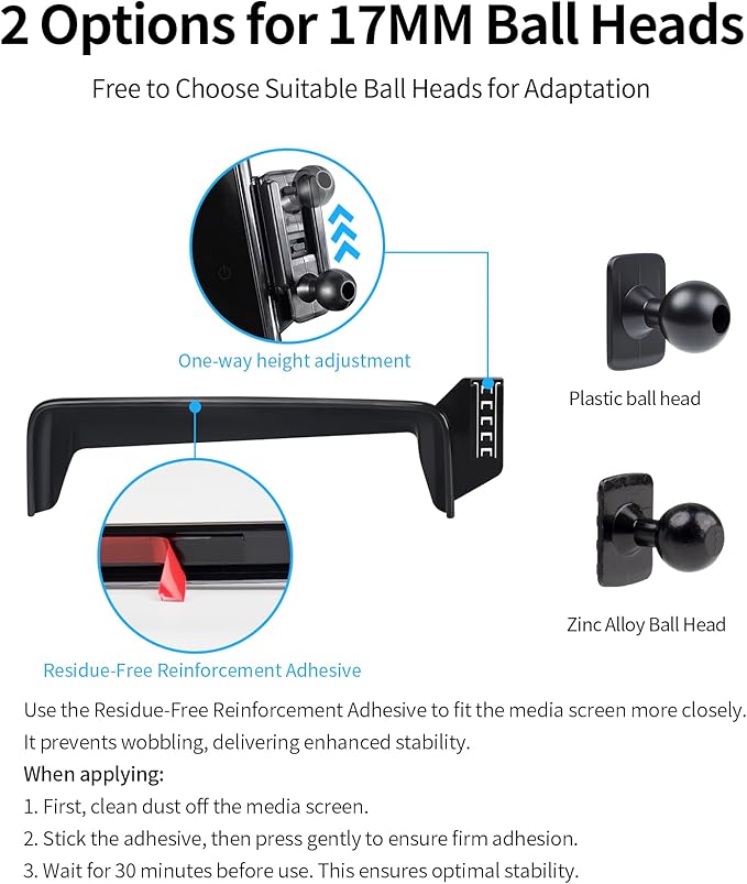 Wireless Charging Car Phone Holder for Mercedes Benz EQE Sedan/EQE SUV 2023-2025, 12.3" Screen Fixed Clip, 360° Rotation Car Phone Mount Compatible with MagSafe