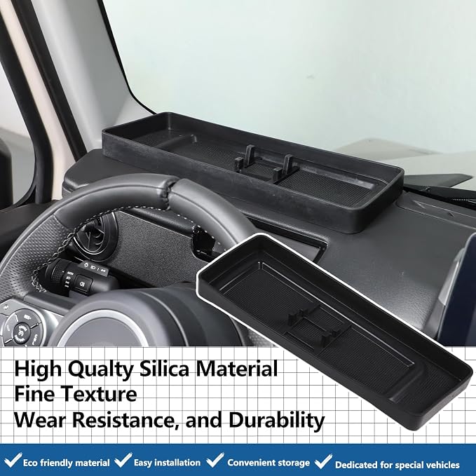 Car Center Console Dashboard Storage Tray Compatible with Ineos Grenadier 2020-2024 Non-Slip Dashboard Storage Tray Interior Storage Box Car Silicone Storage Tray