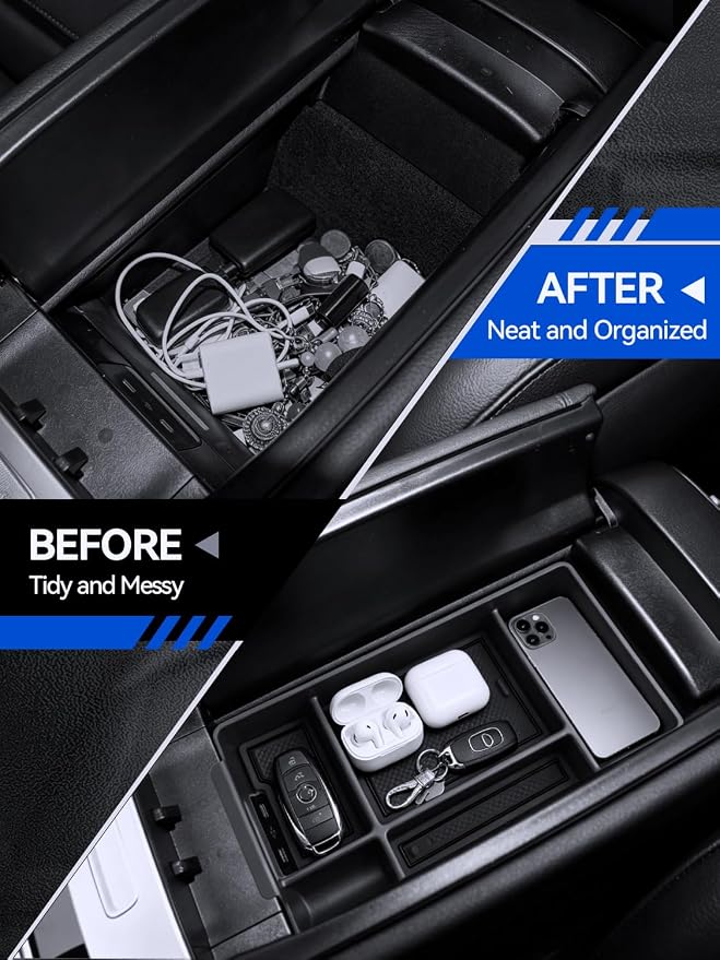for C300 Center Console Organizer 2022-2025 2026 Mercedes C Class W206 Accessories Armrest Tray Middle Storage Box Insert Container Durable ABS Plastic