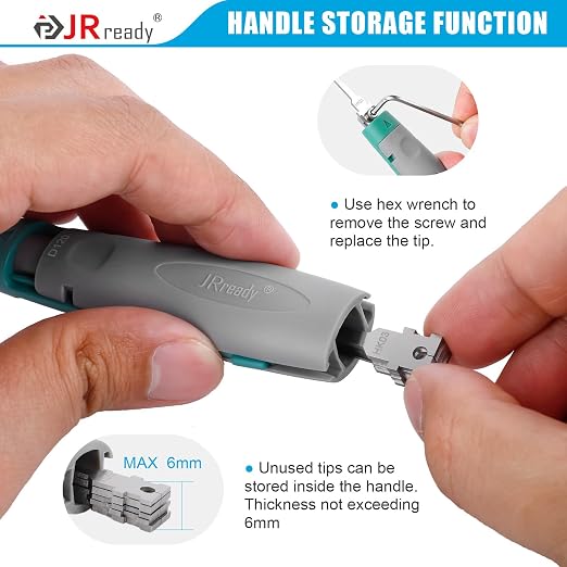 JRready ST6530 441Pcs Pins Terminals Pin Extractor Tool Micro-fit Mini-fit Jr Superseal 1.5 Deutch 16# Wire Crimp Contact Connector Electrical Automotive Male and Female Contacts with Pin Removal Tool