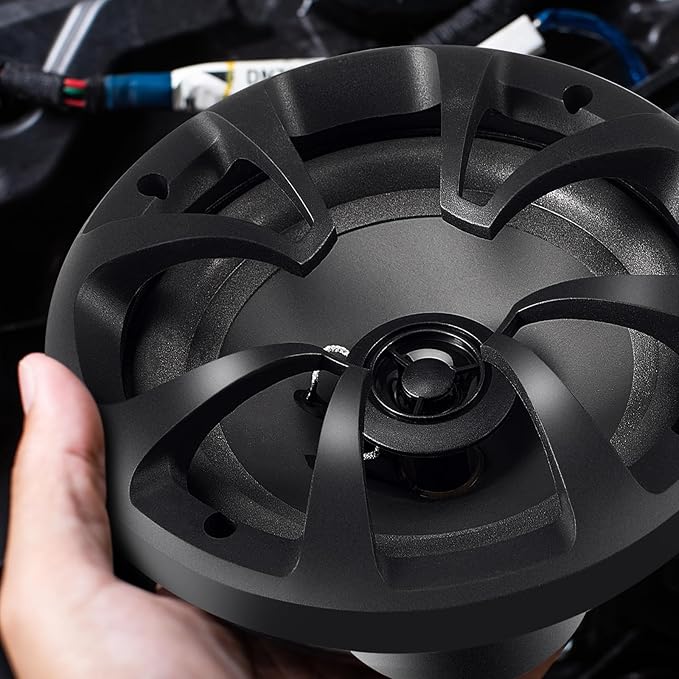 2 Pairs 2-Way Coaxial Car Audio Speakers Full Range Speakers with Powerful Sound and Easy Installation Enhanced Bass Response Black Car Loudspeaker (6.5")