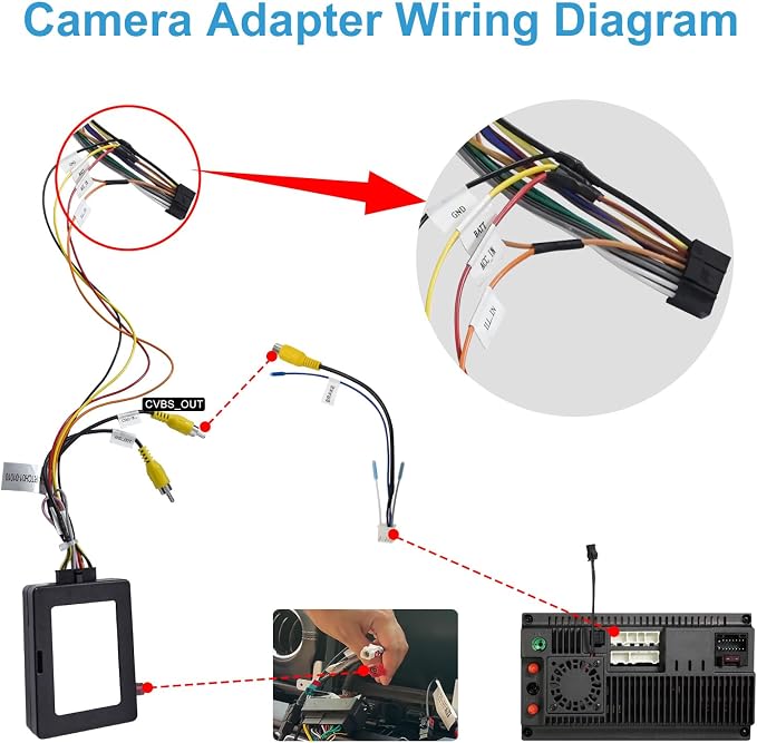 for Jeep Wrangler JL & Gladiator JT 2018-2022 Dodge Ram 2019-2023 Models Genuine Rearview Camera Adapter