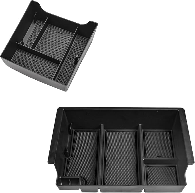 Full coverage Center Console Organizer and Center Console Electric Navigation Screen Rear Tray Compatible with 2015-2020 Chevy Suburban/Tahoe and 2015-2020 GMC Yukon Accessories