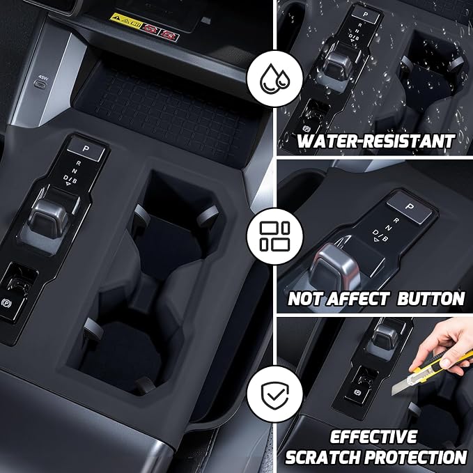 Center Console Organizer for Toyota RAV4 2026 Accessories Non-Slip Tray Interior Storage Box Black