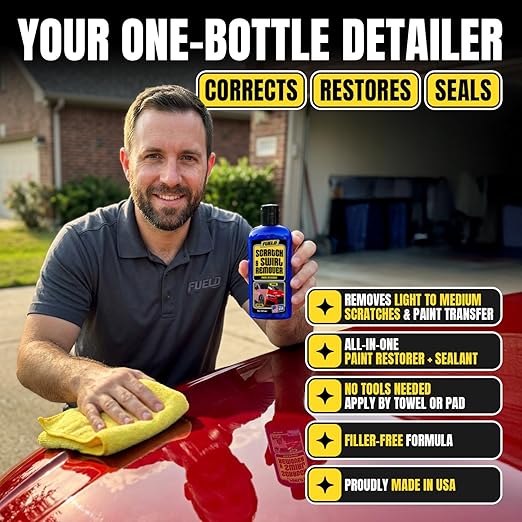 Scratch Remover – Car Scratch Repair & Swirl Remover for Vehicles – Deep Scratch Repair Compound & Polishing Solution – Car Paint Repair Kit for Clear Coat & Paint Restoration – 8 oz with Towel