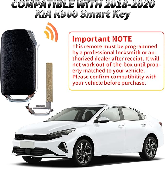 Fit for Kia K900 Smart Key Fob 433MHz 47 Chip 3+1 Buttons Keyless Entry Remote FCC ID: TQ8-FOB-4F17
