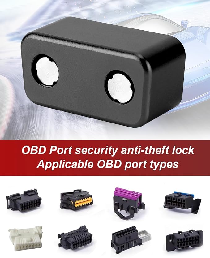 OBD Lock OBD2 Port Locking Tool, Metal OBD Port Protector for Cars, SUV, Trucks, OBD-II Anti Theft Protector Antitheft Accessories（Black）