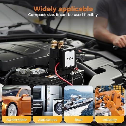 12V Wireless Remote Battery Disconnect Switch, Remote Control Relay Master Switch, Anti-Theft Battery Kill Switch for Car, RV, ATV, Truck, Classic Car, DIY Installation