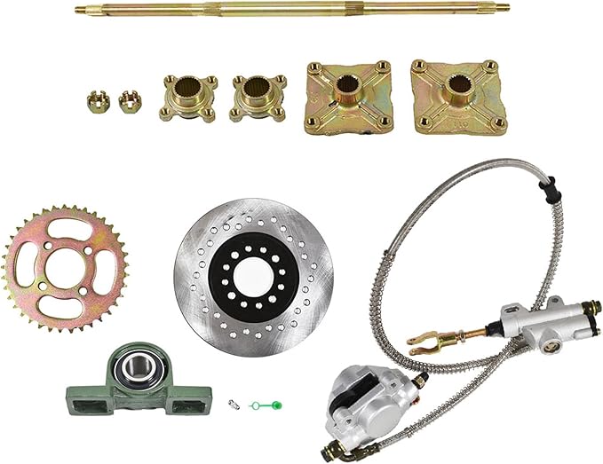 32in 815mm Go Kart Live Rear Axle Kit Replacement for DIY Go Kart Quad and Drift Trikes