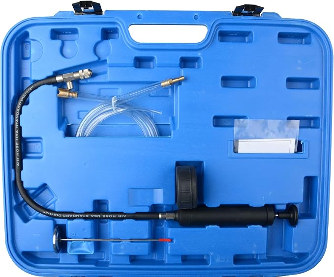 DAYUAN 28Pcs Universal Radiator Pressure Tester Kit Coolant Pressure Tester | Coolant Vacuum Refill Kit，Leak Detection for Cooling Systems，0-35 PSI Test Range，Detects Engine Leaks，Fits Most Vehicles