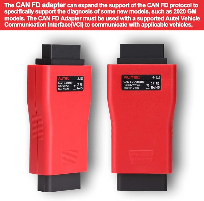 Autel CAN FD Adapter Support CAN FD Protocol for GM 2020+ for Ford for Chevrolet for Lincoln Compatible MaxiFlash Elite J2534-VCI VCI100 VCI Mini Maxisys Elite 908 Series 906 Series