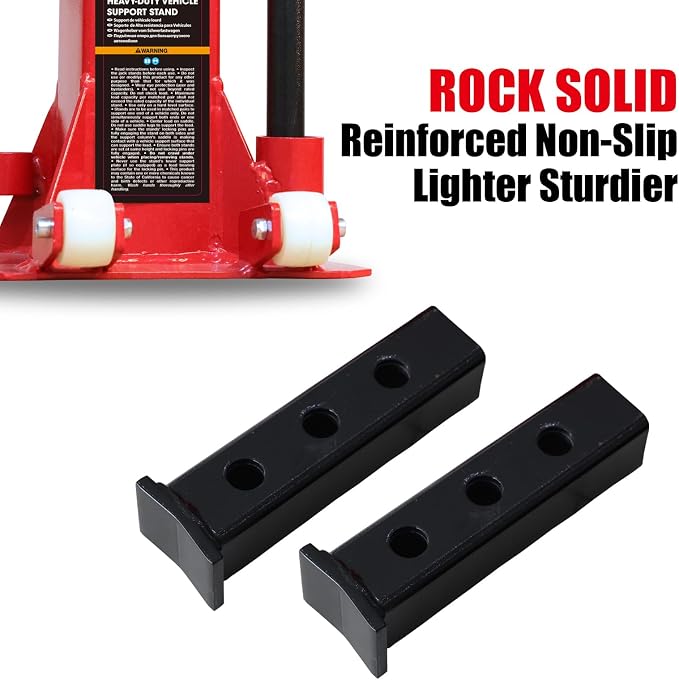 Big RED Torin 7 Ton Heavy Duty Jack Stands: Pin Style Jack Stand with 2 Casters and Handle, Easily Portable Car Stand for SUV, Trucks and Pick Ups - Red