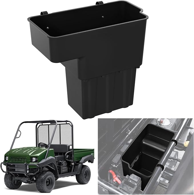 Under Seat Storage Box for Kawasaki Mule 4000 4010 2009-2026 Accessories, 14L Passenger Side Tool Storage Organizer Box Under Seat Combined Durable PP Bin for Kawasaki Mule 4000 4010 2009+