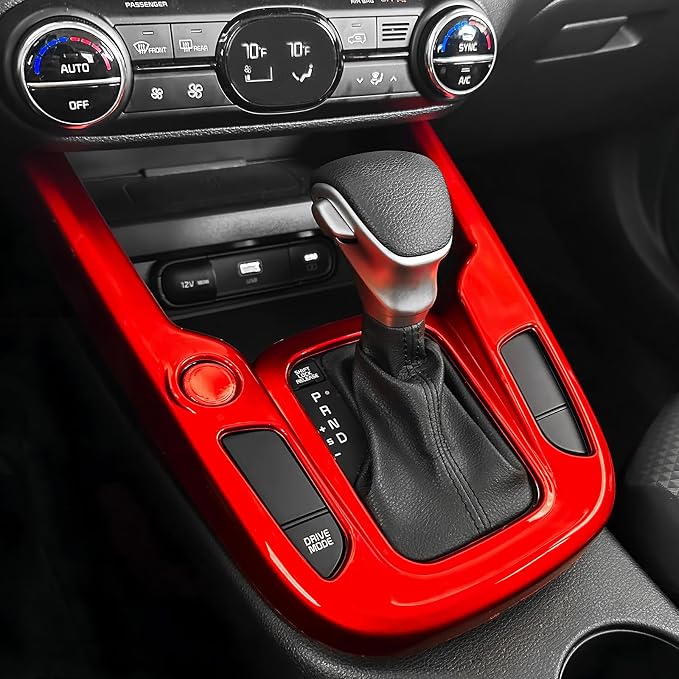YOUTOOCAR Gear Shift Panel Cover Compatible with Kia Soul 2020-2026 Accessories (Red)