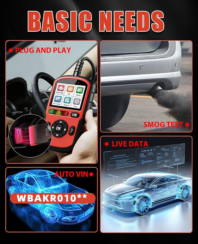 Autel OBD2 Scanner AutoLink AL549, Car Check Engine Code Reader with ABS, Car Battery Tester & Alternator Tester, Plug and Play, Upgrade Ver. of AL519 AL319 AL329 ML519 OBDII CAN Diagnostic Scan Tool
