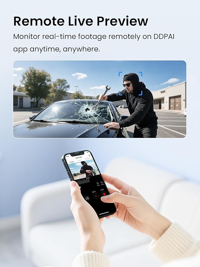 DDPAI 4G LTE Module with SIM Card for Z60 Pro Dash Cam, Remote Parking Monitor, Remote Live View, Incident Alerts, Real-Time GPS, Geofencing, Cloud Storage, APP Control, Hardwire Kit Included