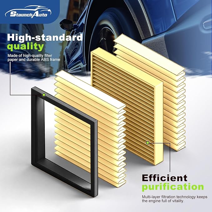 Engine and Cabin Air Filter Combo Set for 2020-2026 Chevrolet Silverado 2500HD/3500HD, 2020-2026 GMC Sierra 2500HD/3500HD 6.6L Diesel Engine Air Filter Replacement #CF11966 84554703