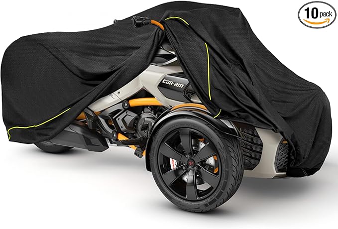 Can Am Ryker Cover, Ryker Covers Waterproof Compatible with Can-Am Ryker 600/900/Sport/Rally/Ryker Rally Edition, 420D Oxford Waterproof, All-Weather Protection Car Cover with Reflective Strip