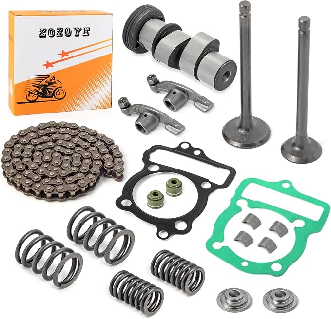 Camshaft Cam Chain Rocker Valve Arm Intake Exhaust Valves w/Seals Spring For HONDA XR100R CRF100F 1985-2013 XL100S 1979-1985